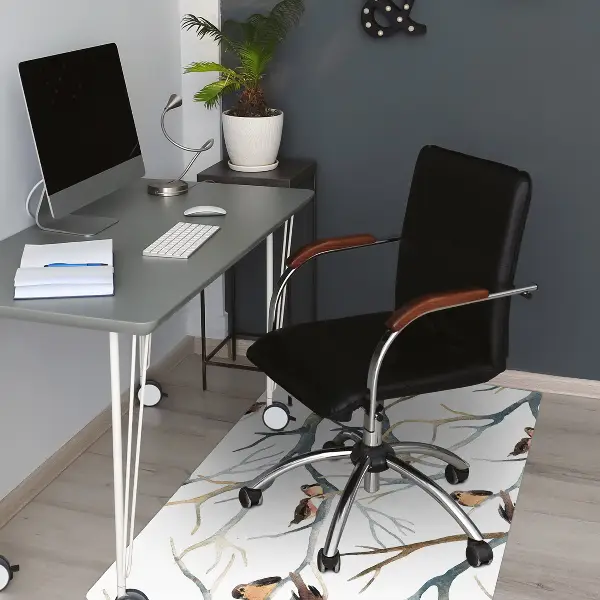 Tapis protection sol Moineaux sur des branches