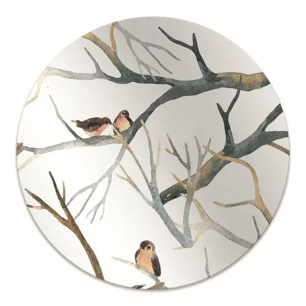 Tapis protection sol Moineaux sur des branches