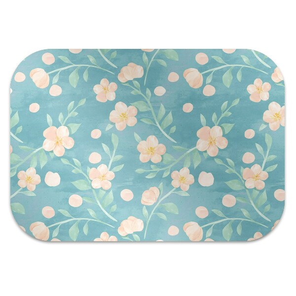 Tapis protège sol Fleurs pastel