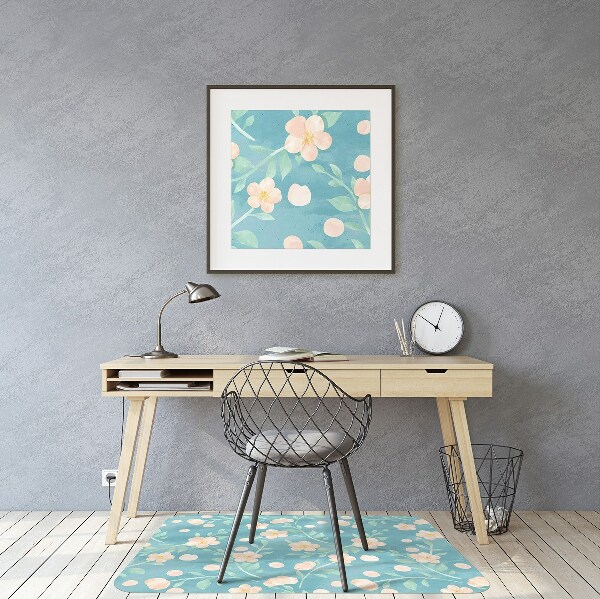 Tapis protège sol Fleurs pastel