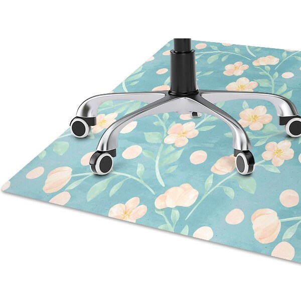 Tapis protège sol Fleurs pastel