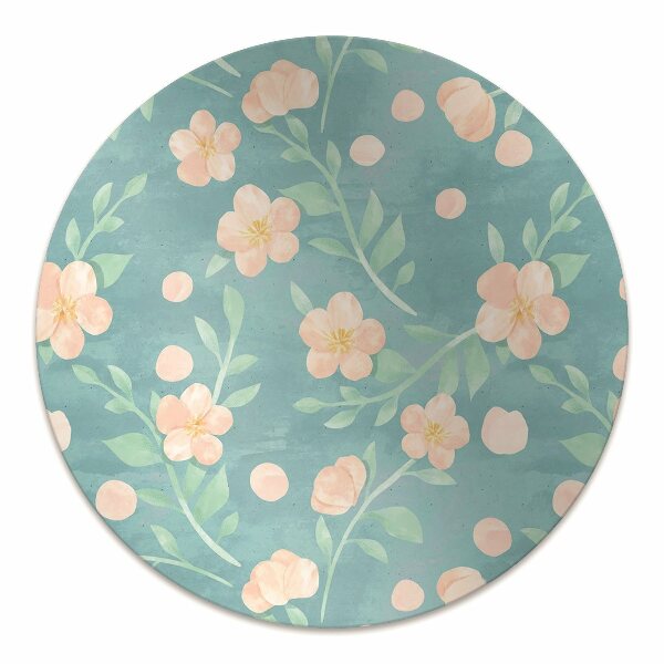 Tapis protège sol Fleurs pastel