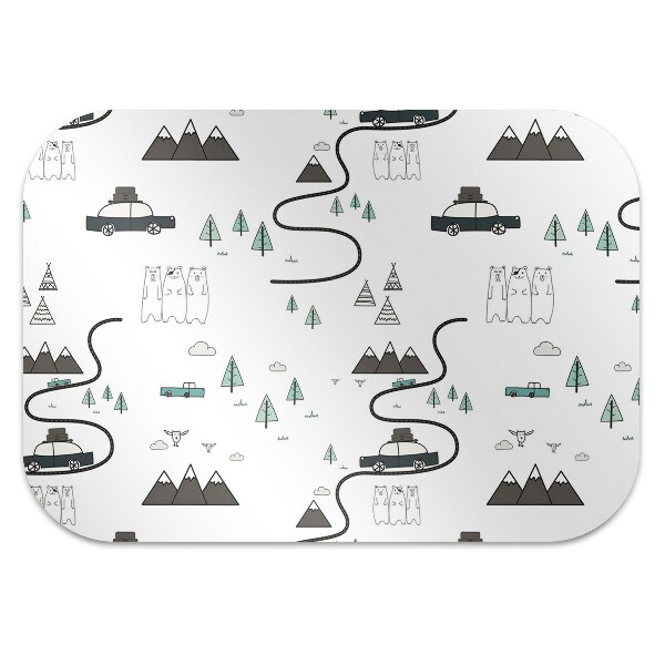 Tapis bureau Thème de voyage