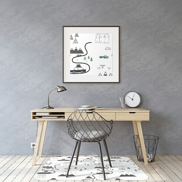 Tapis bureau Thème de voyage