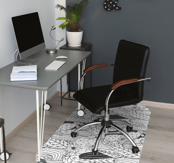 Tapis pour chaise de bureau Cactus comique