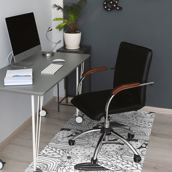Tapis pour chaise de bureau Cactus comique