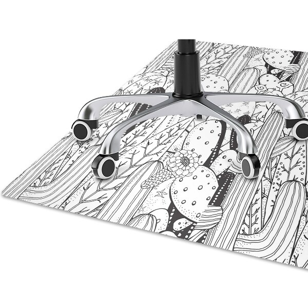 Tapis pour chaise de bureau Cactus comique