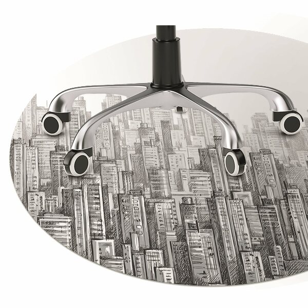 Tapis protection sol Ville noire et blanche