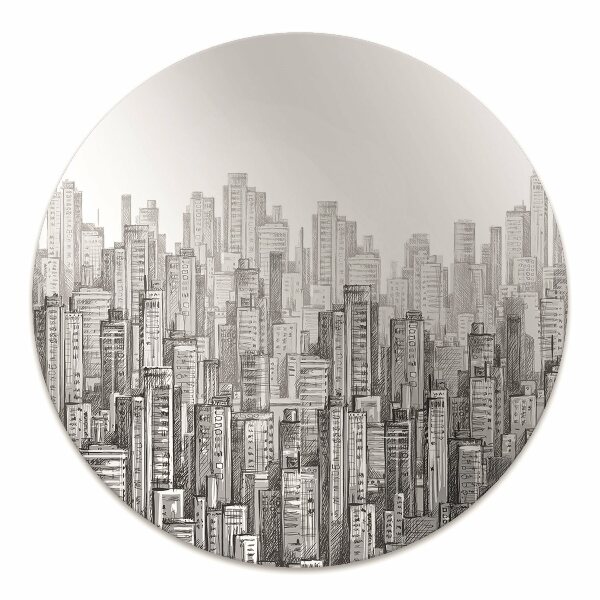 Tapis protection sol Ville noire et blanche