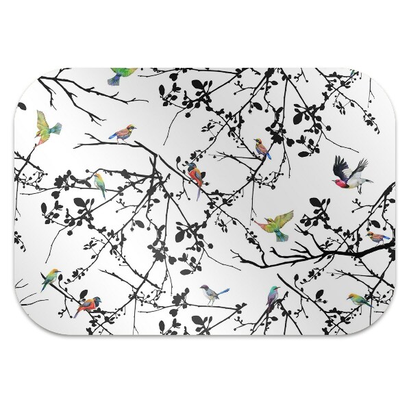 Tapis de chaise de bureau Oiseaux et branches