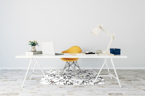 Tapis de chaise de bureau Oiseaux et branches