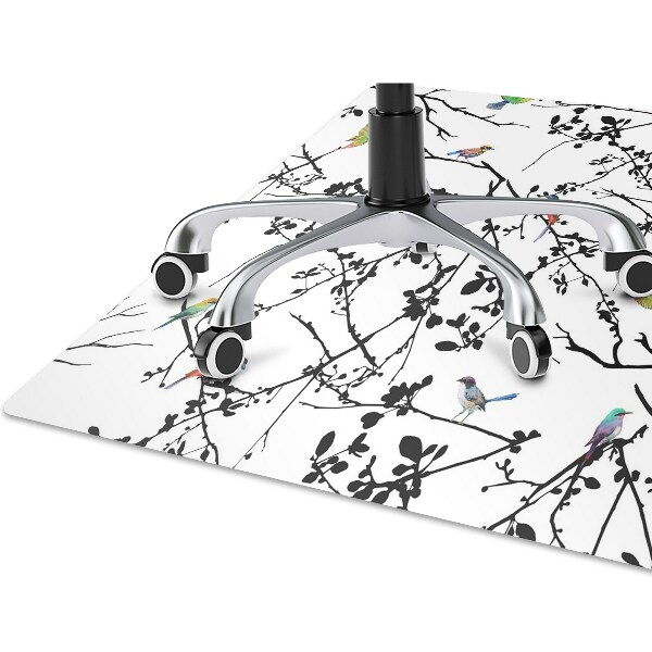 Tapis de chaise de bureau Oiseaux et branches