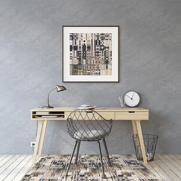Tapis protège sol Tuiles de style boho