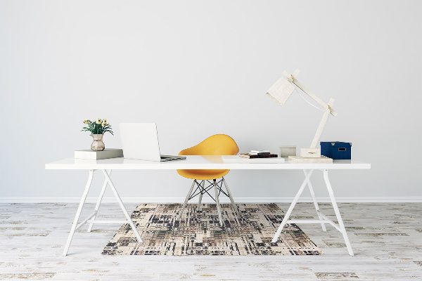 Tapis protège sol Tuiles de style boho