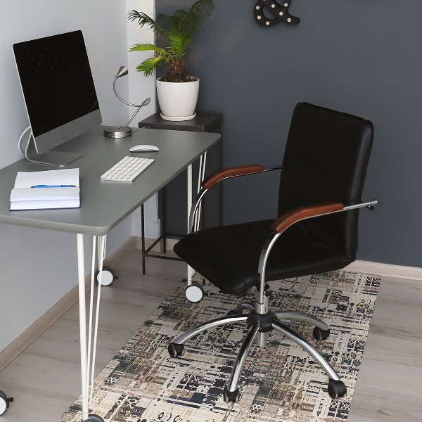 Tapis protège sol Tuiles de style boho