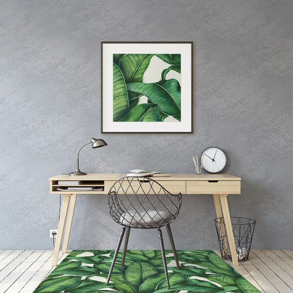 Tapis fauteuil bureau do biura Feuilles botaniques