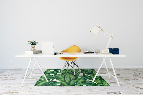 Tapis fauteuil bureau do biura Feuilles botaniques