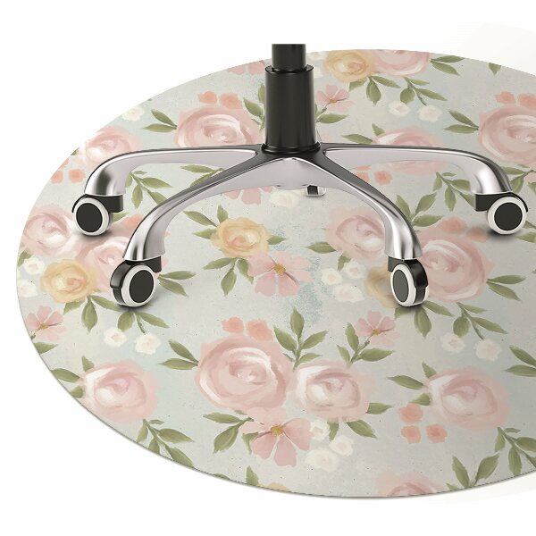 Tapis de chaise de bureau Fleurs aquarelles