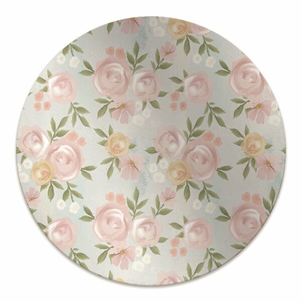 Tapis de chaise de bureau Fleurs aquarelles
