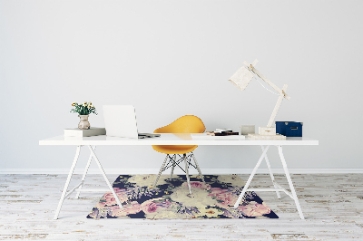 Tapis de chaise de bureau Fleurs baroques