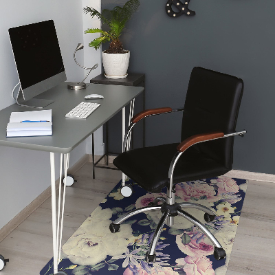 Tapis de chaise de bureau Fleurs baroques