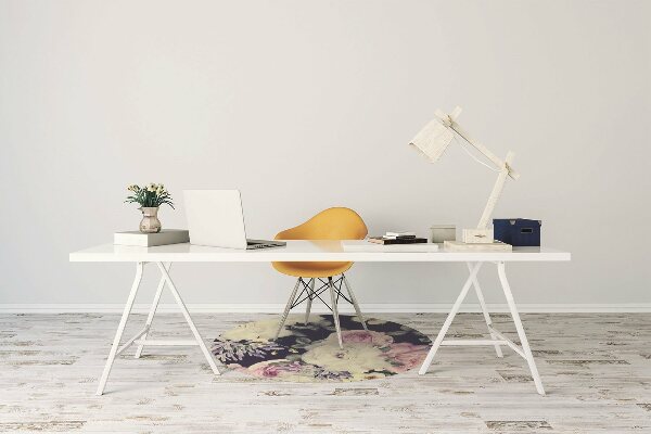 Tapis de chaise de bureau Fleurs baroques