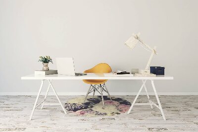 Tapis de chaise de bureau Fleurs baroques