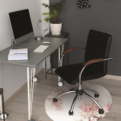 Tapis de chaise de bureau fleurs de cerisier