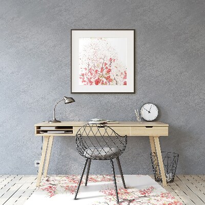 Tapis de chaise de bureau fleurs de cerisier