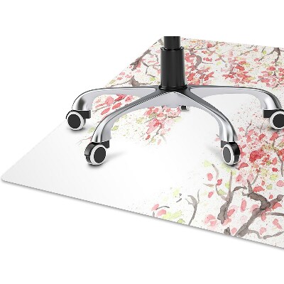 Tapis de chaise de bureau fleurs de cerisier