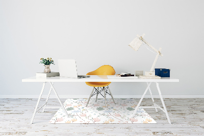 Tapis de chaise de bureau Fleurs de printemps