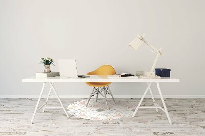 Tapis de chaise de bureau Fleurs de printemps