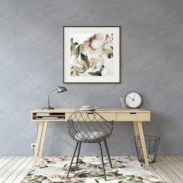 Tapis protège sol Pivotements en fleurs