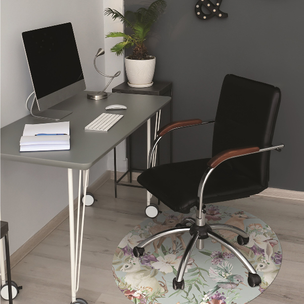 Tapis de chaise de bureau Animaux forestiers