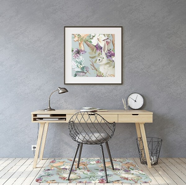 Tapis de chaise de bureau Animaux forestiers