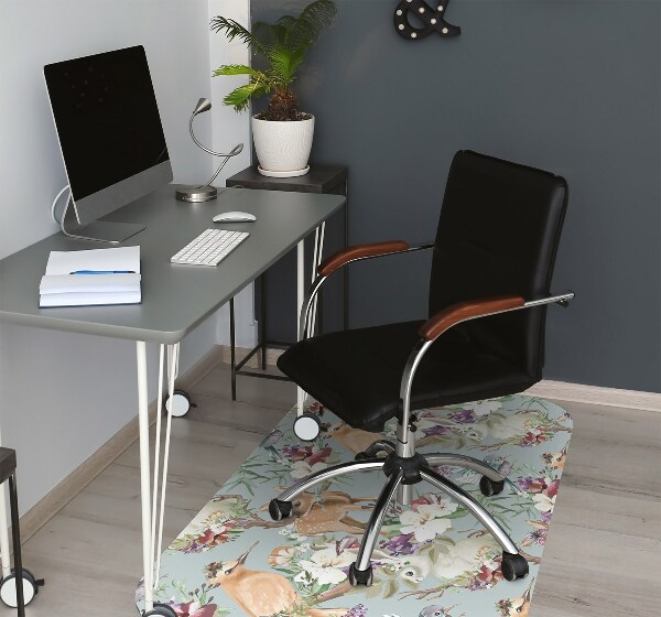 Tapis de chaise de bureau Animaux forestiers