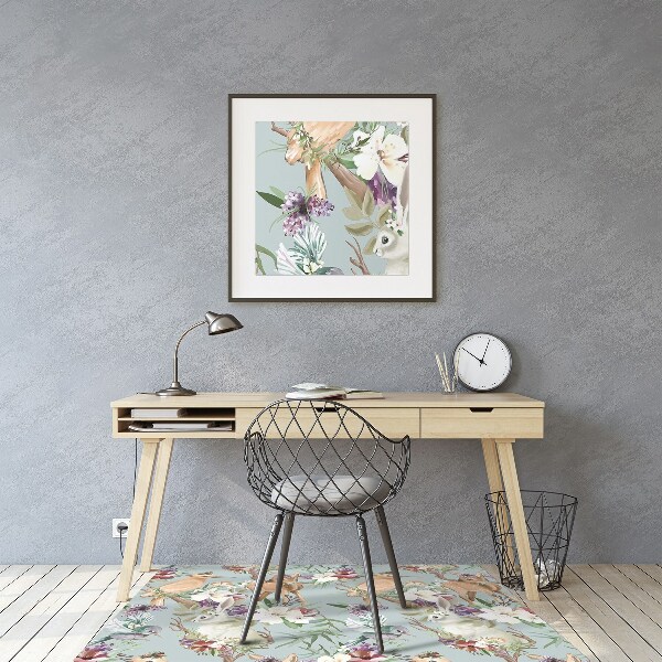 Tapis de chaise de bureau Animaux forestiers