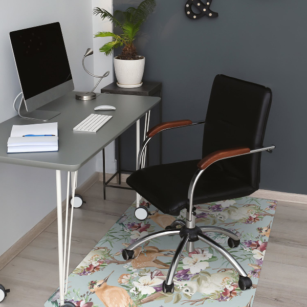Tapis de chaise de bureau Animaux forestiers