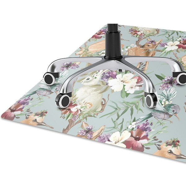 Tapis de chaise de bureau Animaux forestiers
