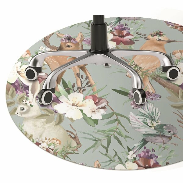 Tapis de chaise de bureau Animaux forestiers