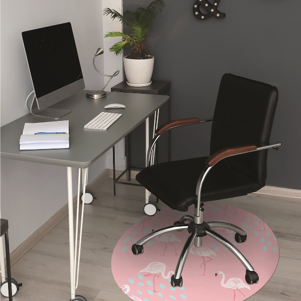 Tapis de chaise de bureau Flamants