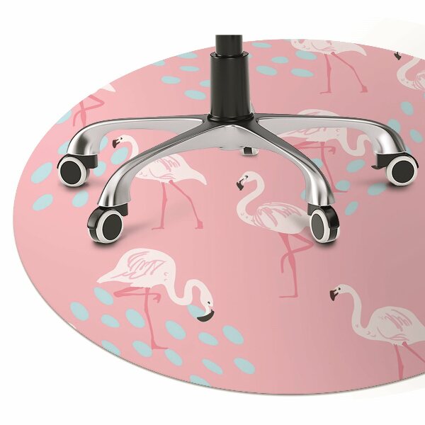 Tapis de chaise de bureau Flamants