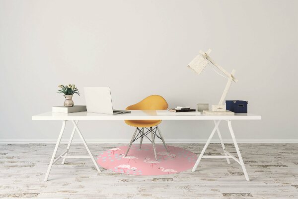 Tapis de chaise de bureau Flamants