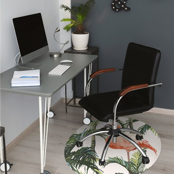 Tapis de chaise de bureau Flamants
