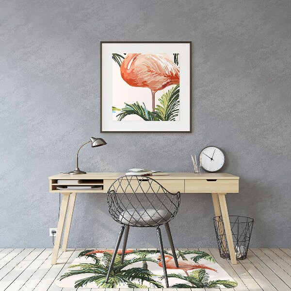 Tapis de chaise de bureau Flamants