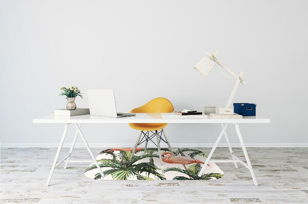 Tapis de chaise de bureau Flamants