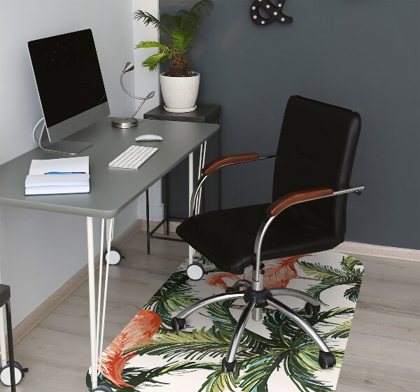 Tapis de chaise de bureau Flamants