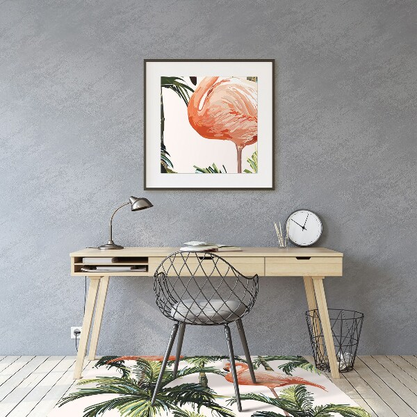 Tapis de chaise de bureau Flamants