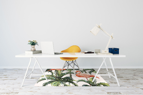 Tapis de chaise de bureau Flamants