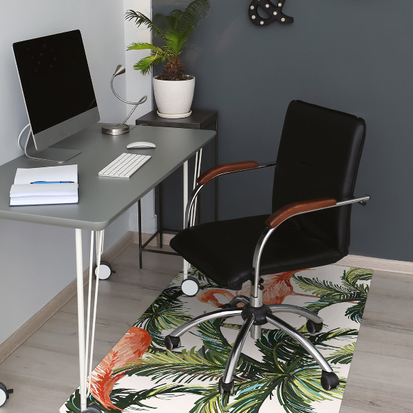 Tapis de chaise de bureau Flamants
